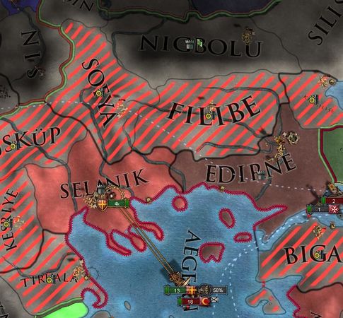 移动到在Aegean Sea的船上只能根据舰船规则，由于回归省份是Nigbolu。